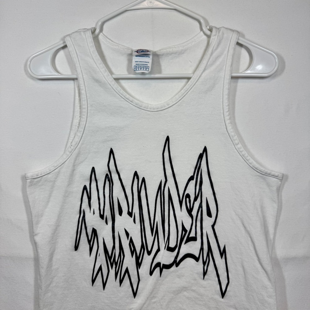 Marauder Delta‎ Pro Weight Graphic Tank Top Sleeveless Casual White Sz Small
